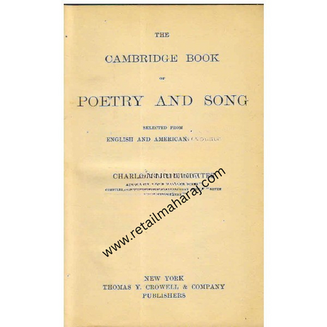 The Cambridge Book of Poetry and Song - Retail Maharaj
