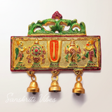 Tirupati Balaji Shankh Chakra Tilak Symbol with Hanuman Ji & Garud Statue | Decorative Wall & Door Hanging for Home Temple & Entrance