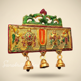 Tirupati Balaji Shankh Chakra Tilak Symbol with Hanuman Ji & Garud Statue | Decorative Wall & Door Hanging for Home Temple & Entrance