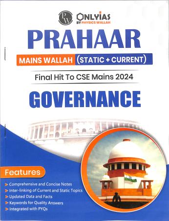 Prahaar Mains Wallah (Static + Current Affairs) 2024 Governance - Retail Maharaj