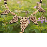 Brij Kisori Shri Radha Naam Tulsi Kanthi Haar – Spiritual Necklace for Devotion