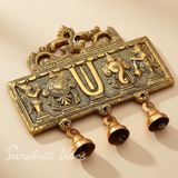 Wall Hanging Tirupati Balaji Shankh Chakra Tilak with Hanuman Ji & Garud | Gold-Plated Decorative Symbol for Home Temple & Entrance