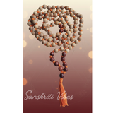 White and Red Pure Sandalwood Japa Mala Premium 12 mm Natural Chandan Mala for Meditation Chanting Spiritual Healing and Positivity