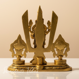 Tirupati Balaji Venkateswara Swami Idol with Shankh Chakra Tilak Namah | Gold-Plated Antique Decorative Statue for Home Temple & Office