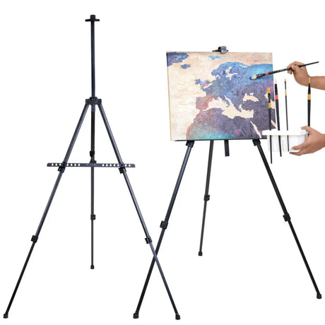 Brustro Lightweight Metal Easel Stand for Painting Display and Outdoor Use - Retail Maharaj