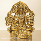 Metal Panchmukhi Hanuman Ji Murti / Panchmukhi Bajrangbali - 13 Cm (Aluminium)
