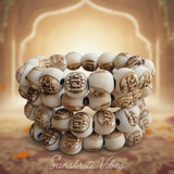 Neem Wood Prabhu Ram Carved Bracelet Pack of 4 Spiritual Protection Bracelet for Daily Wear