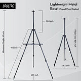 Brustro Lightweight Metal Easel Stand for Painting Display and Outdoor Use - Retail Maharaj