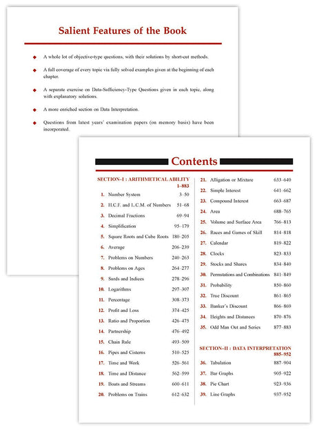 Quantitative Aptitude: For Competitine Examinations Fully Solved As Per New Examination Pattern - Retail Maharaj