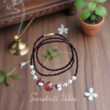 Original Black Tulsi Kanthi Mala with Real Pearl and 92.5 Silver | Handcrafted Spiritual Necklace for Peace, Protection and Positive Energy