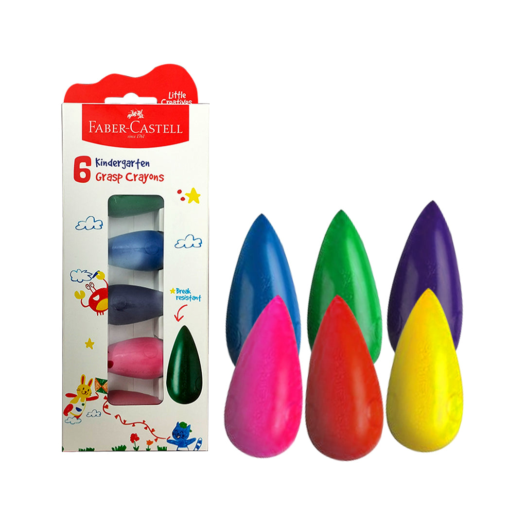 Faber Castell Kindergarten Grip Crayons for Kids Assorted Colours