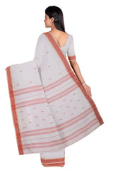 Santipuri Cotton Saree – Dove Grey
