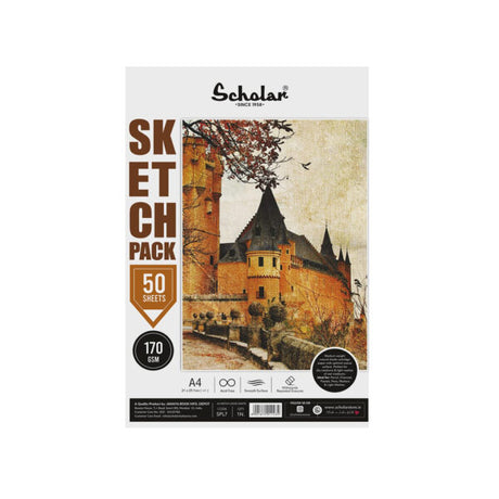 Scholar Sketch Pack Loose Drawing Paper Sheets 170 GSM - Retail Maharaj