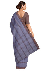 Santipuri Cotton Saree – Blue