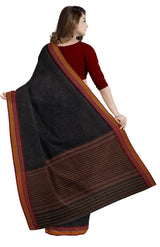 Dokhna Cotton Saree – Black and Red - Retail Maharaj