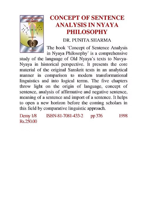 CONCEPT OF SENTENCE ANALYSIS IN NYAYA PHILOSOPHY - Retail Maharaj