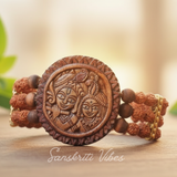 Radha Krishna Tulsi with Rudraksha Beads Bracelet – Traditional Look Spiritual Bracelet
