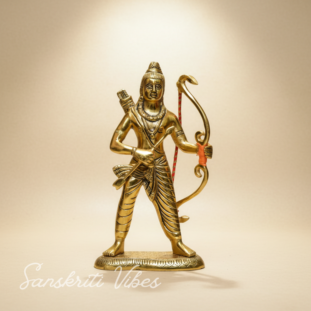 Metal Lord Shri Ram Ji Statue for Pooja Room Mandir Temple Little Ram Murti Religious Idol for Home Office Decor - Retail Maharaj