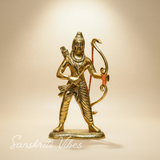 Metal Lord Shri Ram Ji Statue for Pooja Room Mandir Temple Little Ram Murti Religious Idol for Home Office Decor - Retail Maharaj