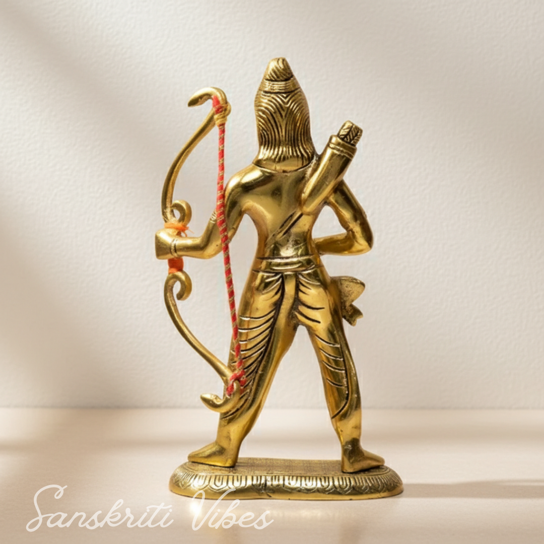 Metal Lord Shri Ram Ji Statue for Pooja Room Mandir Temple Little Ram Murti Religious Idol for Home Office Decor - Retail Maharaj