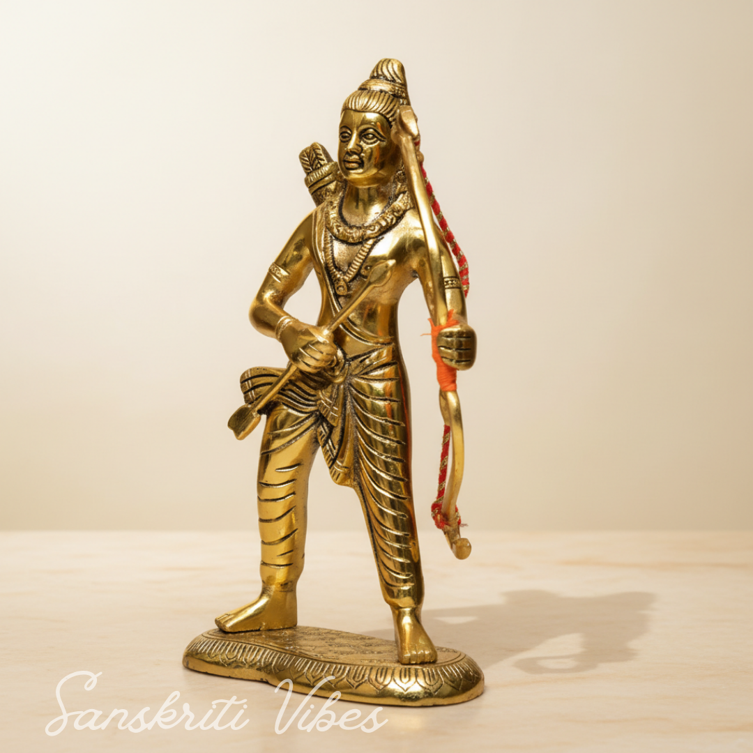 Metal Lord Shri Ram Ji Statue for Pooja Room Mandir Temple Little Ram Murti Religious Idol for Home Office Decor - Retail Maharaj