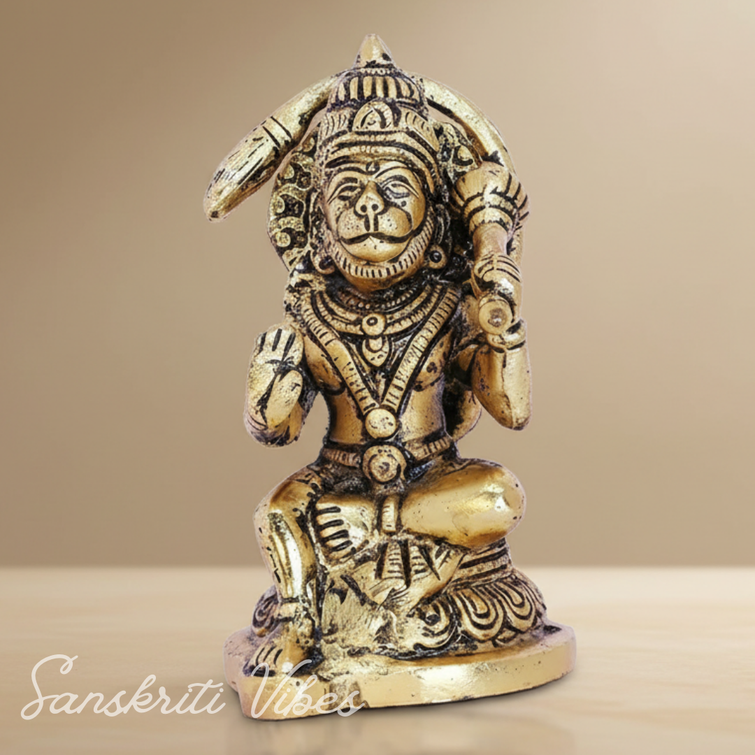 Hanuman Ji Metal Statue Decorative Showpiece