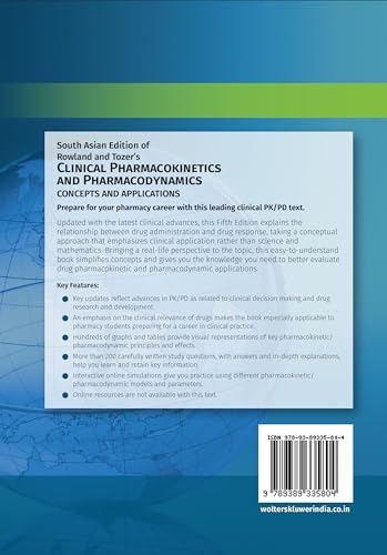 ROWLAND AND TOZERS CLINICAL PHARMACOKINETICS AND PHARMACODYNAMICS CONCEPTS AND APPLICATIONS