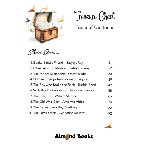Almond Books Treasure Chest ICSE English Textbook for Class 9 & 10 – Poems & Short Stories | Strictly follows ICSE Syllabus