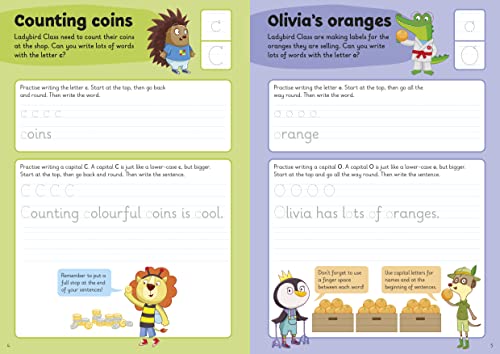Handwriting Practice: A Learn with Ladybird Activity Book 5-7 years: Ideal for home learning (KS1)