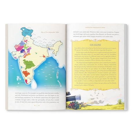 Fascinating Maharajas of India: Twenty-Five Princely States and Their Extraordinary Stories | History of British India | Covers Major Kingdoms Like Gwalior, Travancore, Jaipur, Cooch Behar, Patiala and Hyderabad | Colorful Illustrations | Ages 10 + - Retail Maharaj