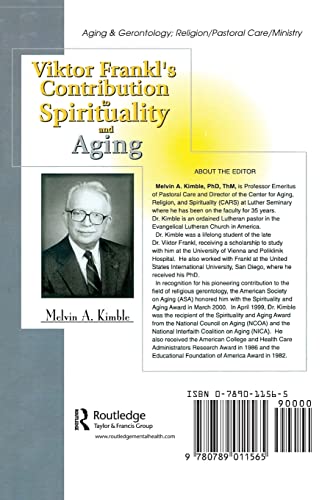 Viktor Frankl's Contribution to Spirituality and Aging