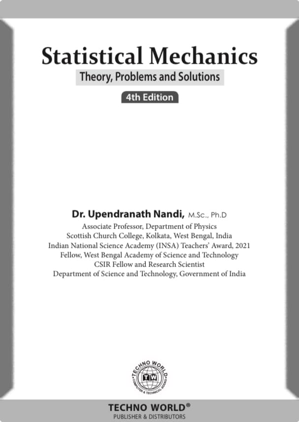 Statistical Mechanics -Theory,Problems and Solutions - Retail Maharaj