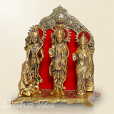 Shri Ram Darbar Statue in Big Size for Pooja - Lord Rama, Laxman, Sita & Hanuman Murti Religious Idol for Home & Office Decor