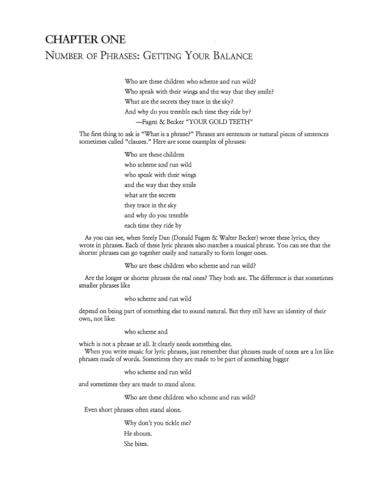 Songwriting: Essential Guide to Lyric Form and Structure