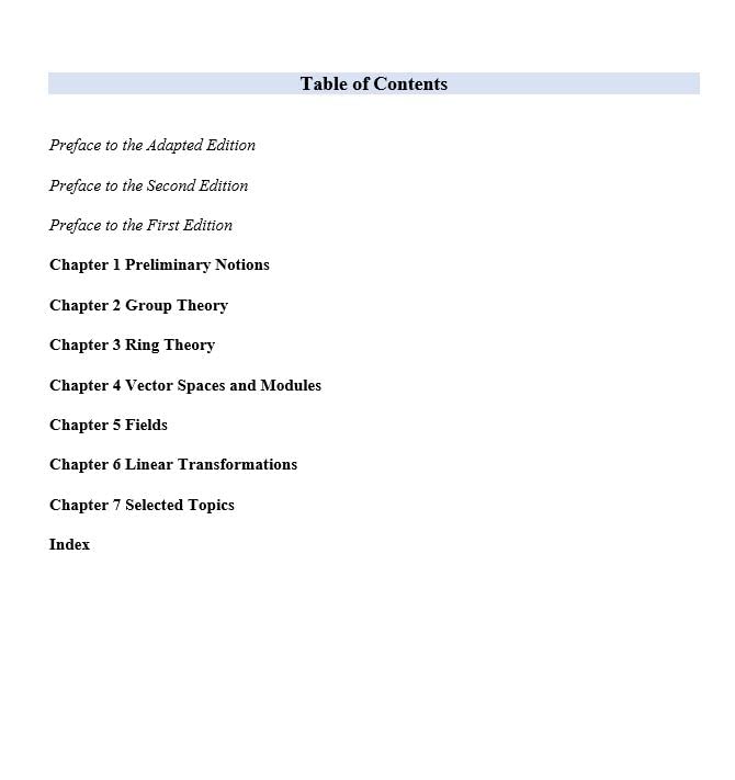 Topics in Algebra, 2ed (An Indian Adaptation)