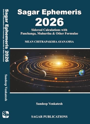 Sagar Ephemeris 2026 | Sidereal Calculations with Panchanga, Muhurtha & Other Formulae - Retail Maharaj
