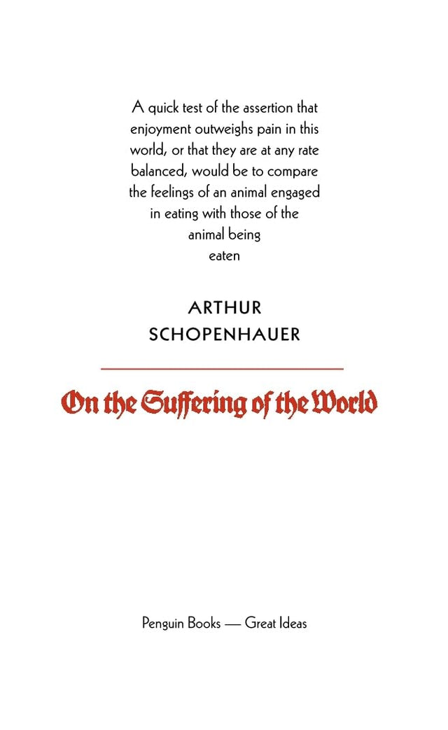 On the Suffering of the World (Penguin Great Ideas) - Retail Maharaj