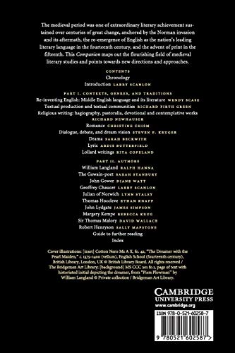 The Cambridge Companion to Medieval English Literature