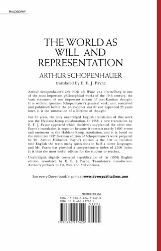 SCHOPENHAUER-THE WORLD AS WILL AND REPRE