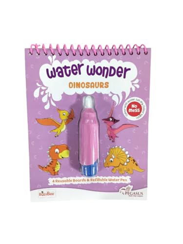 Water Wonder - Dinosaurs ( Reusable Magic Water Coloring Book ) - Retail Maharaj