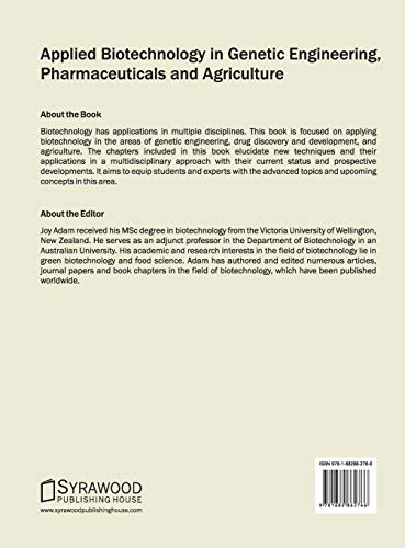 Applied Biotechnology in Genetic Engineering, Pharmaceuticals and Agriculture