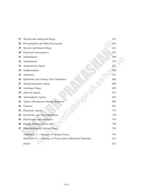 Medicinal and Pharmaceutical Chemistry