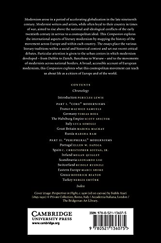 Cambridge Companion to European Modernism (Cambridge Companions to Literature)