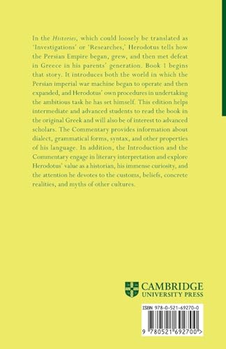 Herodotus: Histories Book I (Cambridge Greek and Latin Classics)