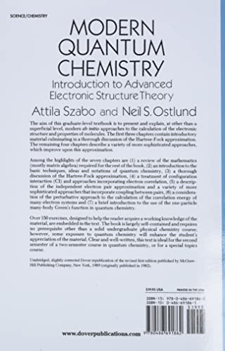 Modern Quantum Chemistry (Dover Books on Chemistry) - Retail Maharaj