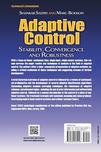 Adaptive Control: Stability, Convergence and Robustness (Dover Books on Electrical Engineering)
