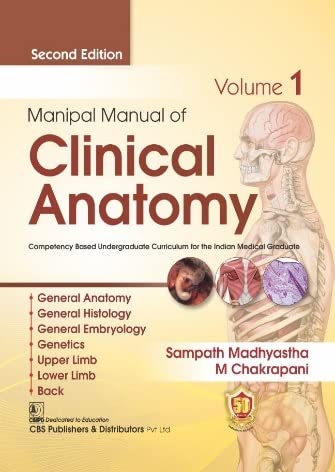 MANIPAL MANUAL OF CLINICAL ANATOMY 2ED VOL 1 (PB 2023)