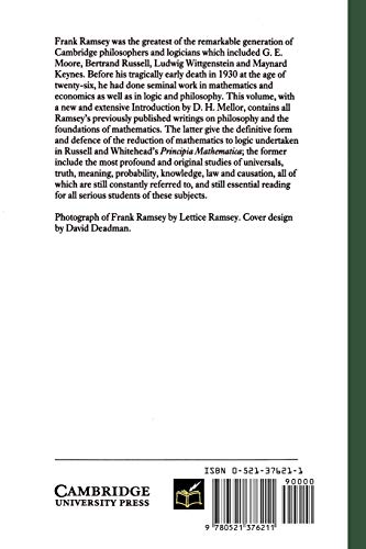 F. P. Ramsey: Philosophical Papers