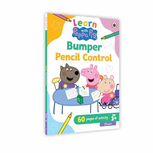 Peppa Pig: Learn With Peppa: Bumper Pencil Control | Draw Patterns and Shapes | | 60 Pages of Tracing Practise | Activity Book for Toddlers | Ages 3+