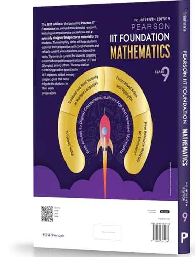 Pearson'26 IIT Foundation Math Class 9|For JEE, NSO & Olympiad Exams| JEE Practice Questions|Free 14 Online Assessments,43 Video Solutions, 14 work sheets & Tests via Pearson MyInsights & elibrary - Retail Maharaj